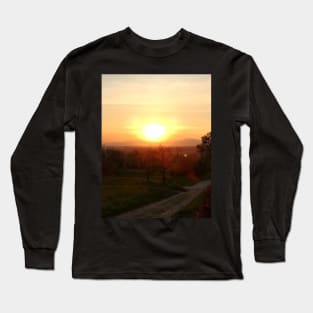 Sunset over Vosges Mountains Long Sleeve T-Shirt